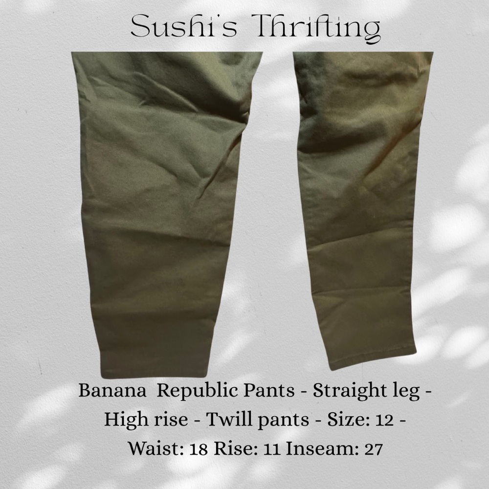 Banana Republic Green High Rise Jeans Straight Leg - Picture 5 of 8